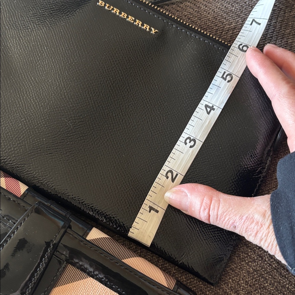 Burberry patent leather crossbody nova check patent canvas leather wallet - Picture 14 of 16